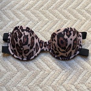 Beach Riot cut out strapless cheetah top